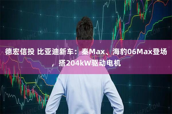 德宏信投 比亚迪新车：秦Max、海豹06Max登场，搭204kW驱动电机