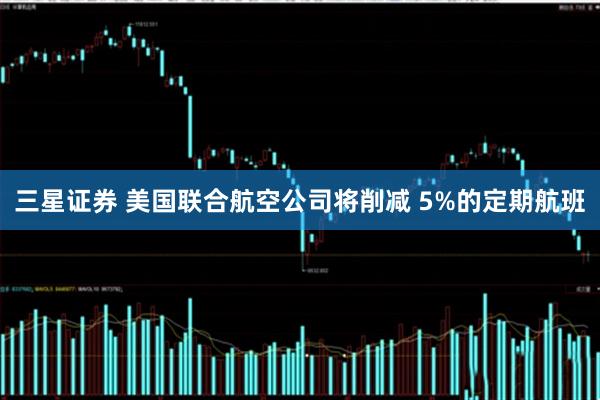 三星证券 美国联合航空公司将削减 5%的定期航班